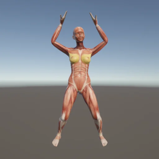 ストレッチ64 — 3Dデッサン人形（無料ポーズ資料）