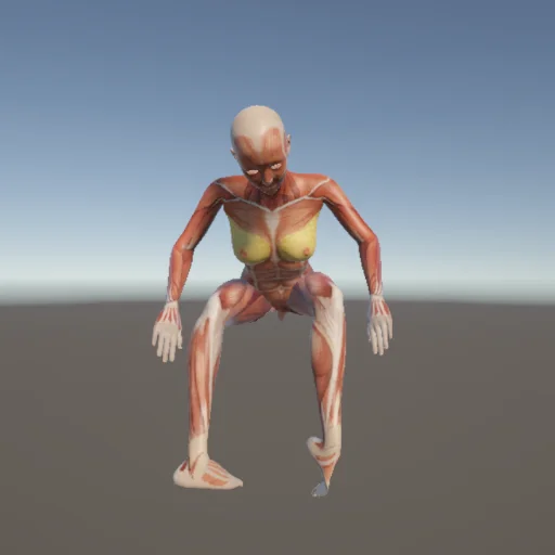 しゃがむ79 — 3Dデッサン人形（無料ポーズ資料）