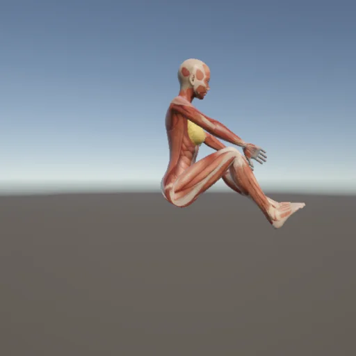 座る81 — 3Dデッサン人形（無料ポーズ資料）