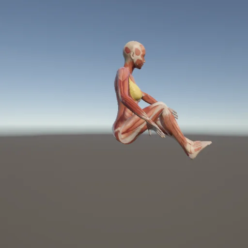 座る82 — 3Dデッサン人形（無料ポーズ資料）