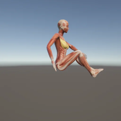 座る83 — 3Dデッサン人形（無料ポーズ資料）