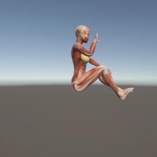 座る84 — 3Dデッサン人形（無料ポーズ資料）