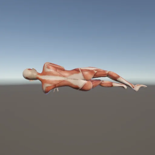 寝る89 — 3Dデッサン人形（無料ポーズ資料）