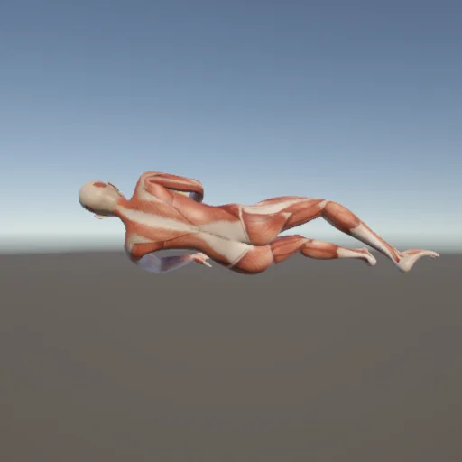 寝る90 — 3Dデッサン人形（無料ポーズ資料）