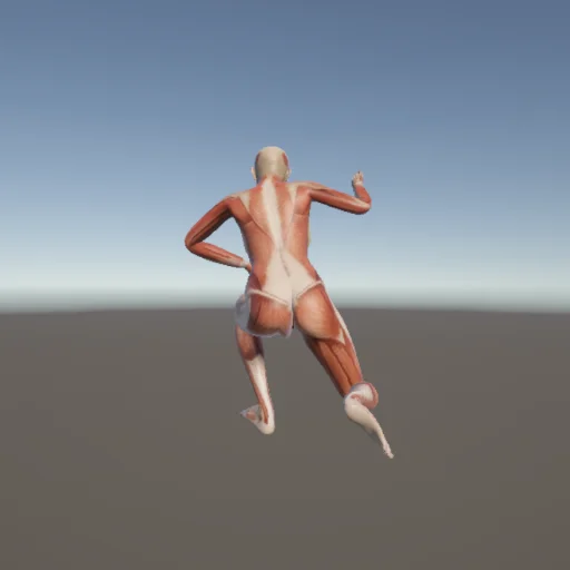膝立ち92 — 3Dデッサン人形（無料ポーズ資料）