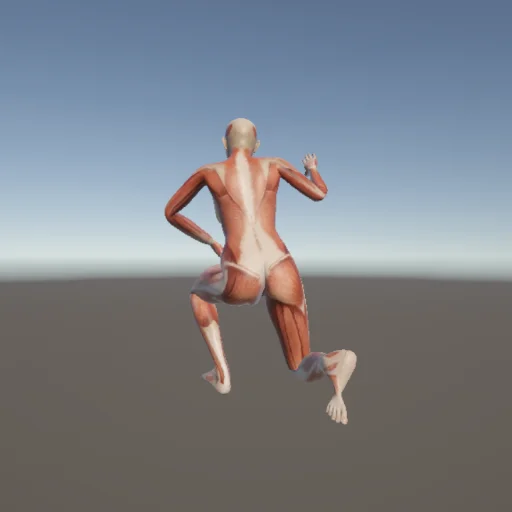 膝立ち93 — 3Dデッサン人形（無料ポーズ資料）
