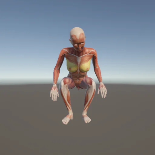 座る137 — 3Dデッサン人形（無料ポーズ資料）