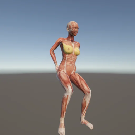 座る140 — 3Dデッサン人形（無料ポーズ資料）