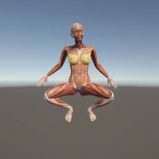 しゃがむ211 — 3Dデッサン人形（無料ポーズ資料）