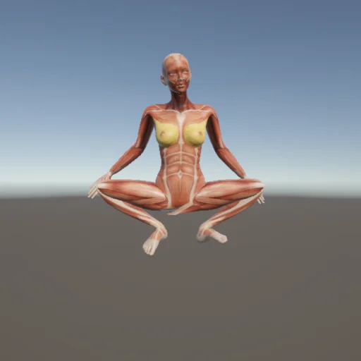 しゃがむ212 — 3Dデッサン人形（無料ポーズ資料）