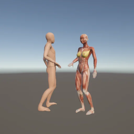 握手279 — 3Dデッサン人形（無料ポーズ資料）