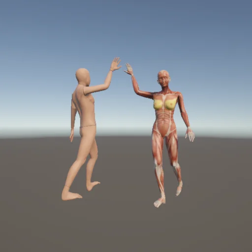 ハイタッチ286 — 3Dデッサン人形（無料ポーズ資料）