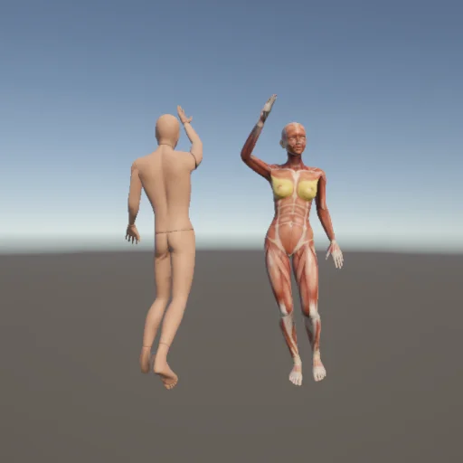 ハイタッチ287 — 3Dデッサン人形（無料ポーズ資料）