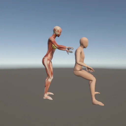 肩もみ292 — 3Dデッサン人形（無料ポーズ資料）