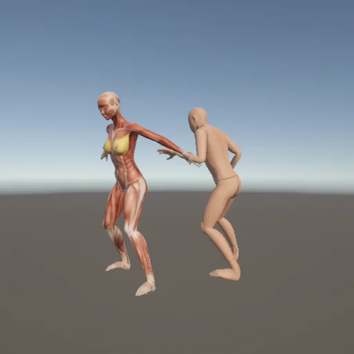 かばう293 — 3Dデッサン人形（無料ポーズ資料）