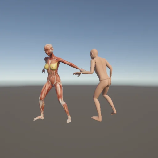 かばう294 — 3Dデッサン人形（無料ポーズ資料）