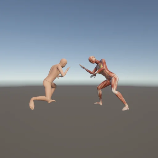 腕相撲295 — 3Dデッサン人形（無料ポーズ資料）