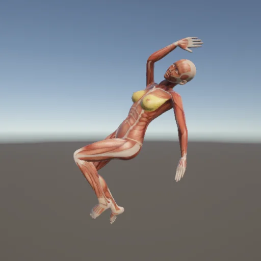 座りポーズ #3 — 3Dデッサン人形（無料ポーズ資料）