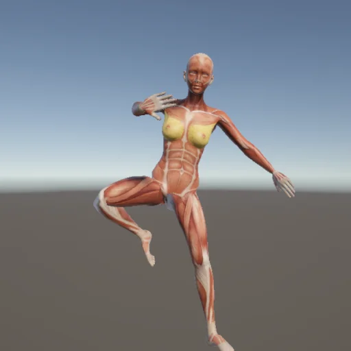 座りポーズ #10 — 3Dデッサン人形（無料ポーズ資料）