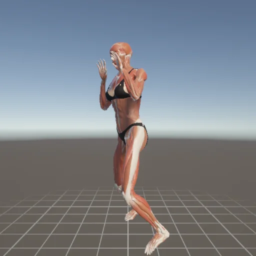 立ちポーズ #65 — 3Dデッサン人形（無料ポーズ資料）