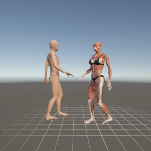 カップル/2人ポーズ #1 — 3Dデッサン人形（Proプラン限定ポーズ資料）