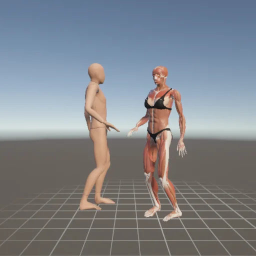 カップル/2人ポーズ #2 — 3Dデッサン人形（Proプラン限定ポーズ資料）