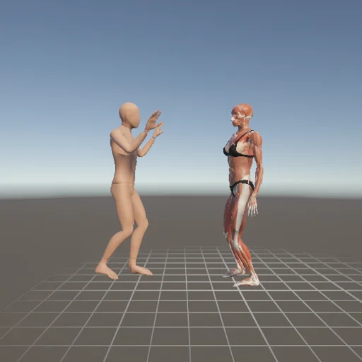 カップル/2人ポーズ #5 — 3Dデッサン人形（Proプラン限定ポーズ資料）