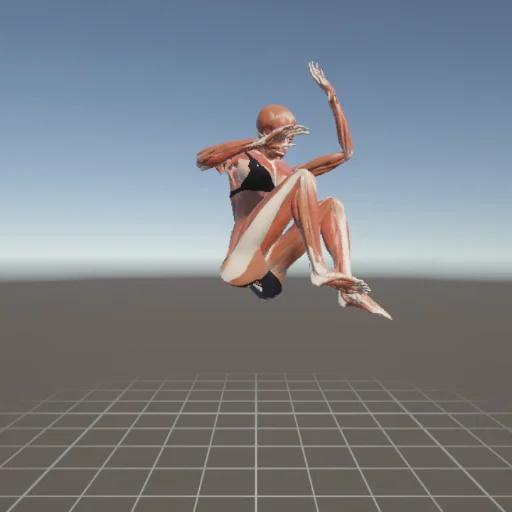 寝そべりポーズ #1 — 3Dデッサン人形（無料ポーズ資料）