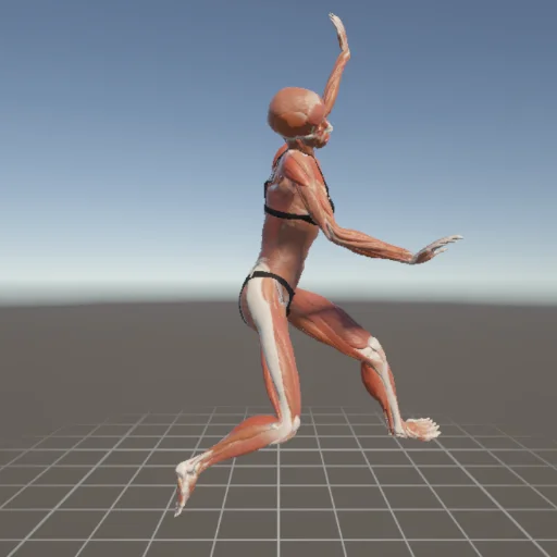 座りポーズ #1 — 3Dデッサン人形（無料ポーズ資料）