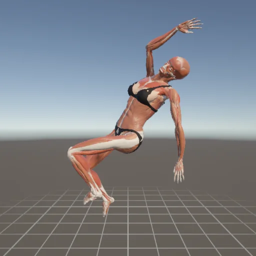座りポーズ #3 — 3Dデッサン人形（無料ポーズ資料）