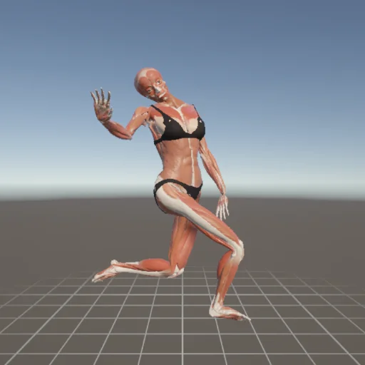 座りポーズ #4 — 3Dデッサン人形（無料ポーズ資料）