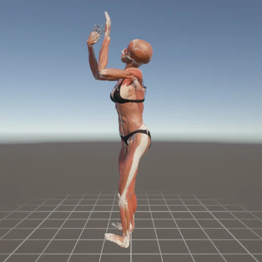 立ちポーズ #5 — 3Dデッサン人形（無料ポーズ資料）