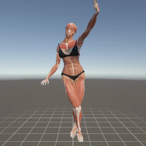 立ちポーズ #7 — 3Dデッサン人形（無料ポーズ資料）