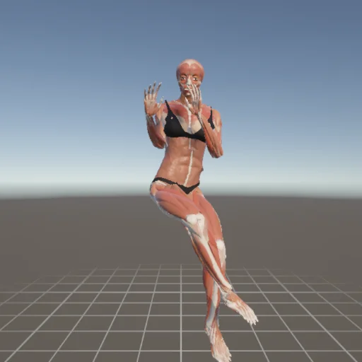 座りポーズ #7 — 3Dデッサン人形（無料ポーズ資料）