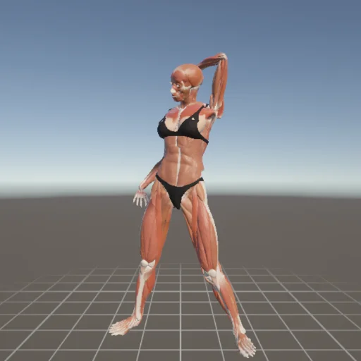 立ちポーズ #17 — 3Dデッサン人形（無料ポーズ資料）