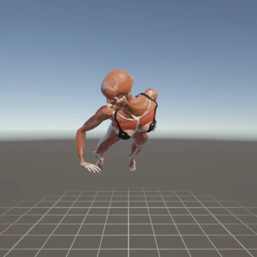 寝そべりポーズ #7 — 3Dデッサン人形（無料ポーズ資料）